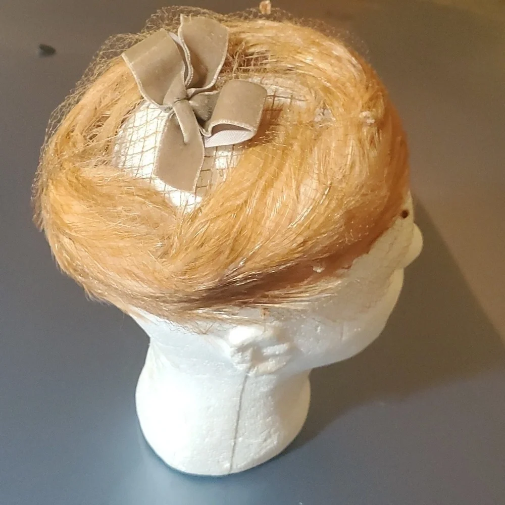 Vintage Styled by‎ Miss Feige Feathered Net Embellished Hat